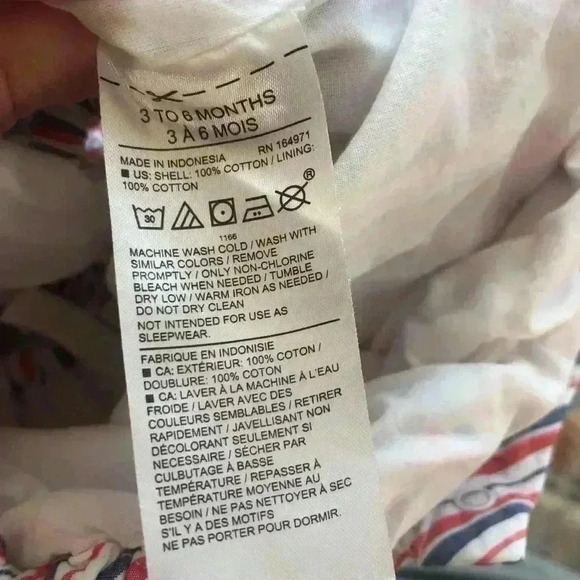 Janie and Jack BABY STRIPED AMERICANA RUFFLE ROMPER SIZE 3-6 MONTH - Picture 9 of 9